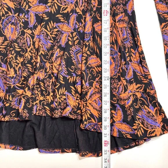 Free People Hello Lover Floral Tunic Dress Mutton Sleeve Oversized Castlecore - Picture 12 of 13